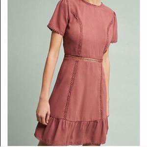 Anthropologie Moon River Open Back Lattice Dress